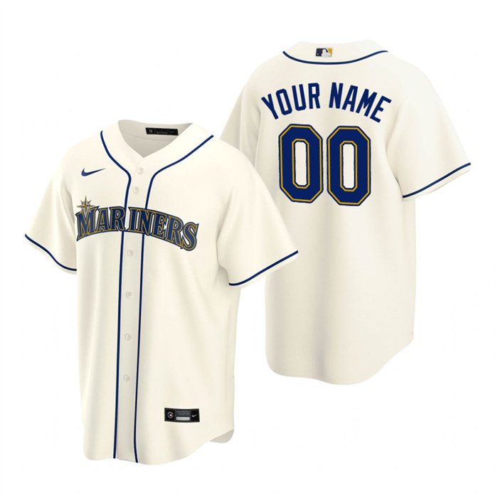Youth Seattle Mariners Active Player Custom Cream Cool Base Stitched Baseball Jersey